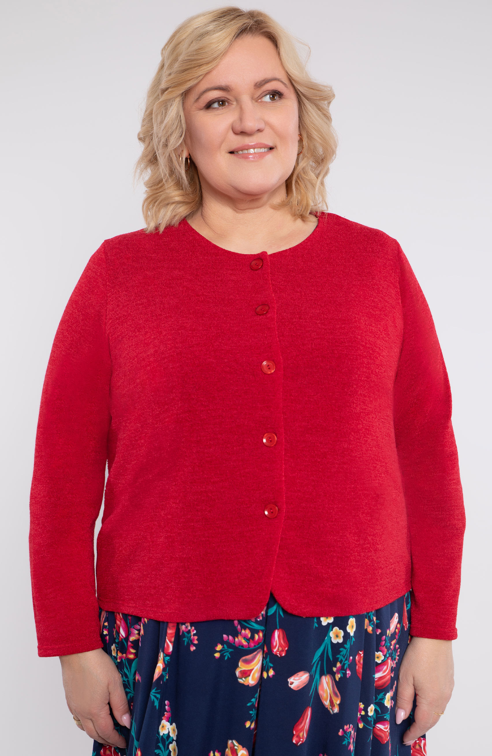 Biały sweter